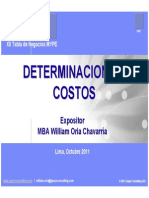 Determinacion de Costos William Oria