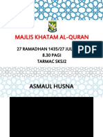 Majlis Khatam Al-Quran 2014