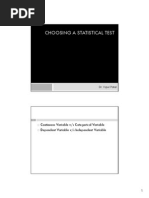 Choosing Statistical Tedsdst