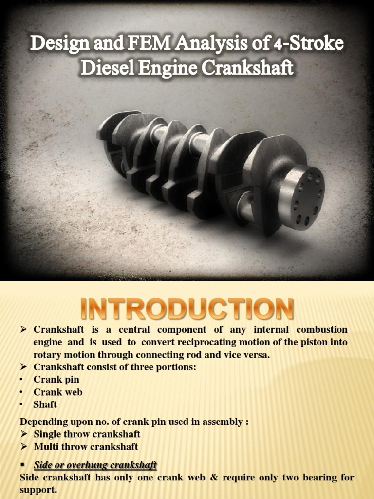 Analysis and Design Optimization of Crankshaft Using Finite Element ...