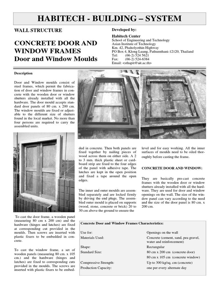 Concrete Door & Window Frames Door Window Free 30day Trial Scribd