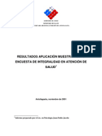 Resultados Aplicación Muestra Piloto Encuesta de Integralidad en Atención de Salud