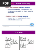 Modularity: Cohesion and Coupling