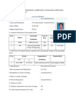 P.12 Faculty List With Designation, Qualification, Joining Date, Publication, R&D, Interaction Details