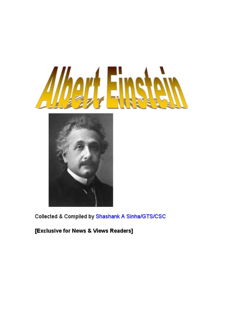 Albert Einstein | PDF | Albert Einstein | Quantum Mechanics