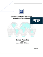 GP-5 Supplier Quality Processes and Measurements Procedure