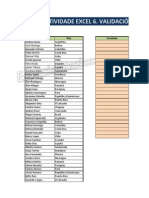 Actividade 6 Excel Validación de Datos