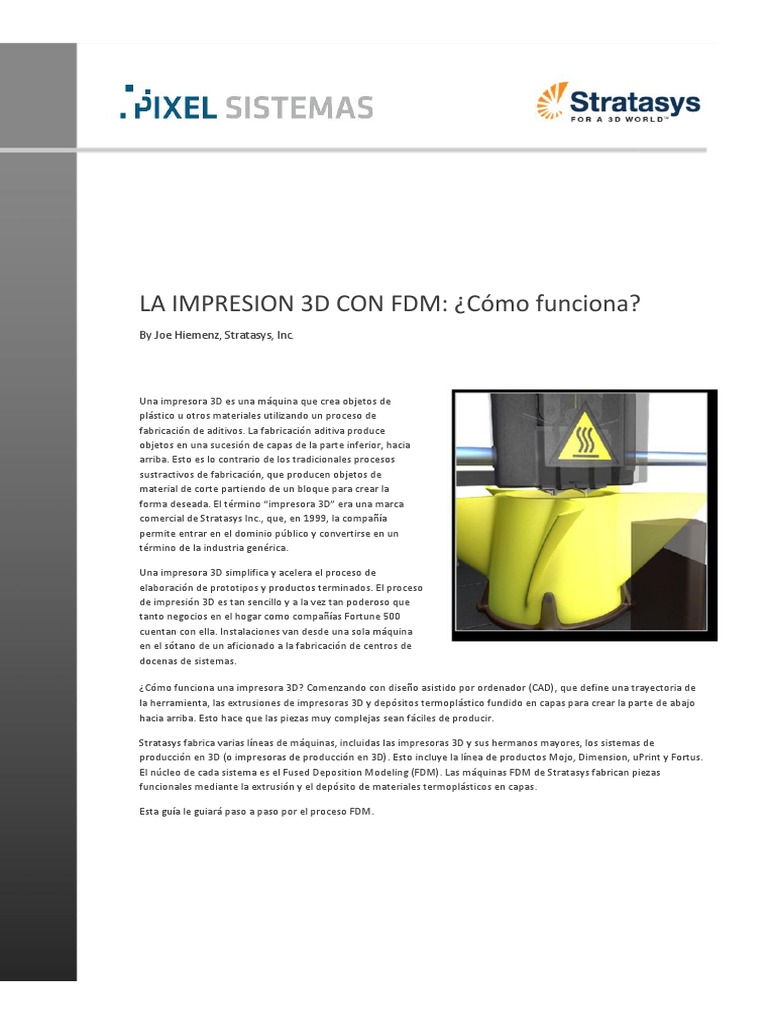 Funcionamiento de la Impresión 3D FDM | PDF | Impresión 3d | Impresora ...