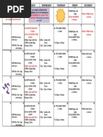 LA Fitness Class Schedule Overview | PDF