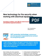 New technology for fire security when working with electrical equipment