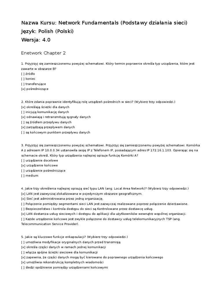 Ccna 1 Final Exam Odpowiedzi Pl