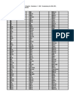 1000 Most Common Words in English - Numbers Vocabulary for Esl Efl Tefl TOEFL Test English Learners