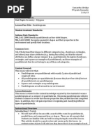 Lesson Plan - Parallelograms