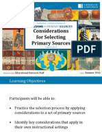 CR Considerations For Selecting Primary Sources 2014