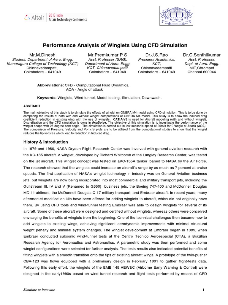 CFD-02 Winglet CFD Analysis KCT | PDF