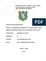 Seguridad ciudadana y Código Penal como medios de control en Cusco