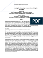 A Case For Implementing Six Sigma Improvement Methodology in Academia