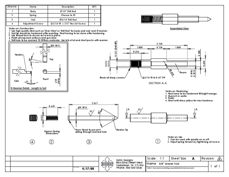 Graver Tool Construction Guide | PDF | Technology & Engineering