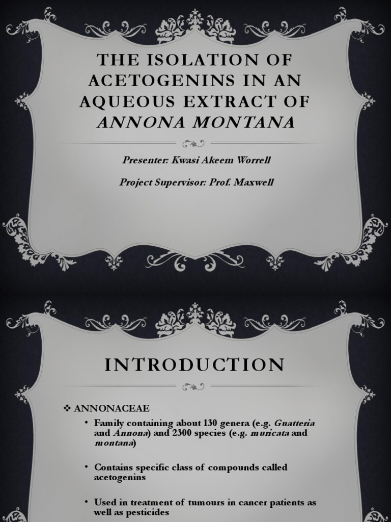 Isolation of Acetogenins from Annona | PDF | Wellness