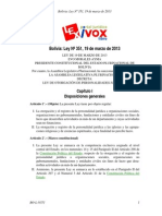 Ley 351 de otorgación de personalidades jurídicas