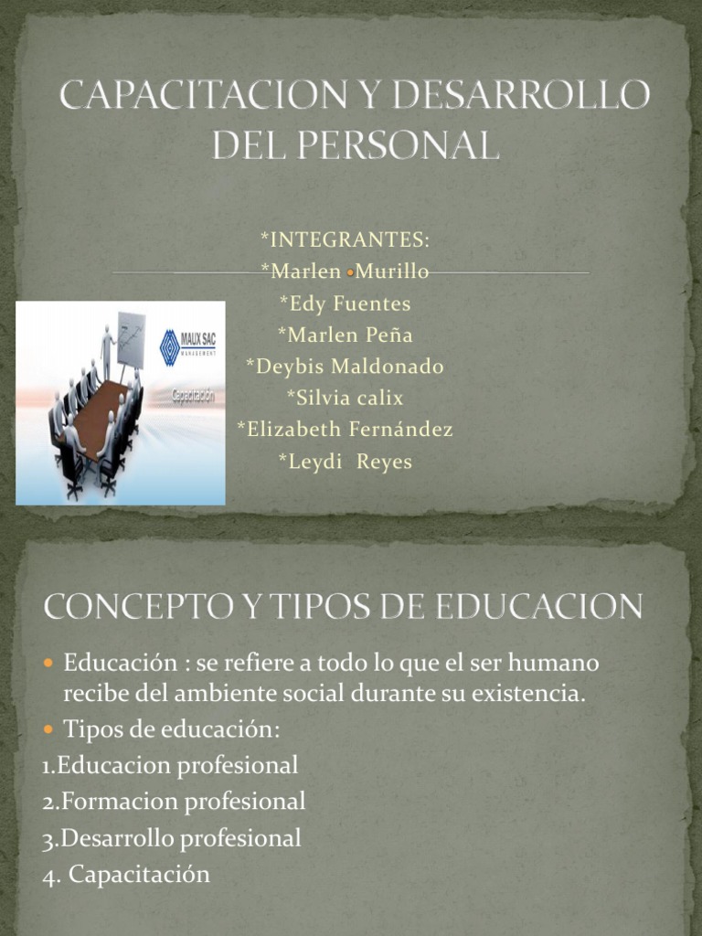 Capacitación y Desarrollo del Personal | PDF | Recursos humanos ...