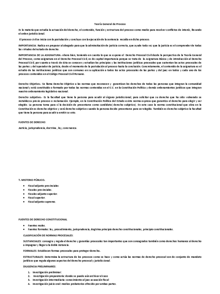 Teoria General De Proceso