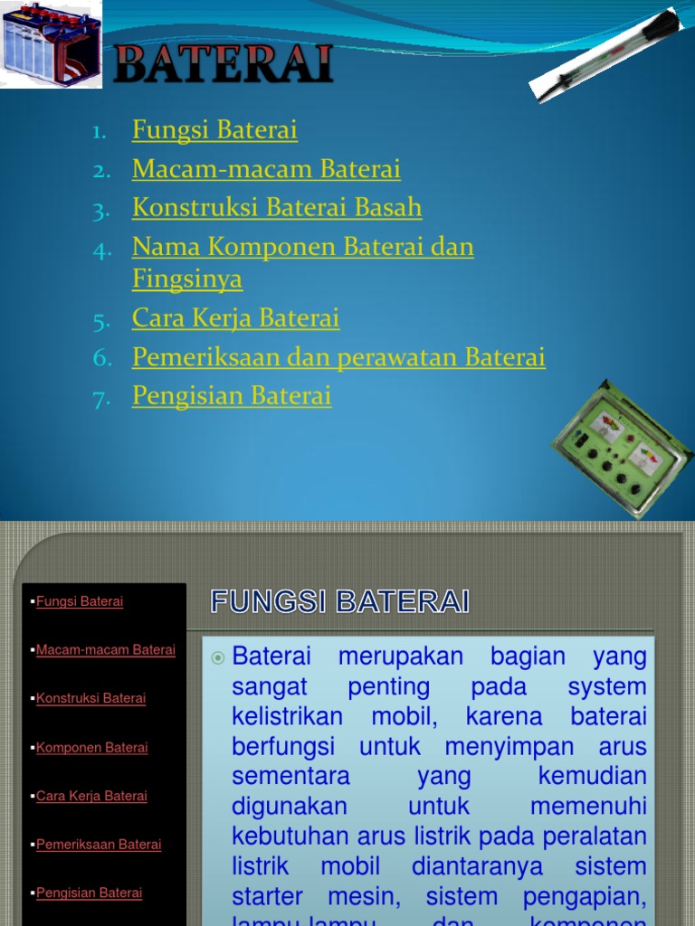 Bahan Presentasi Materi Baterai