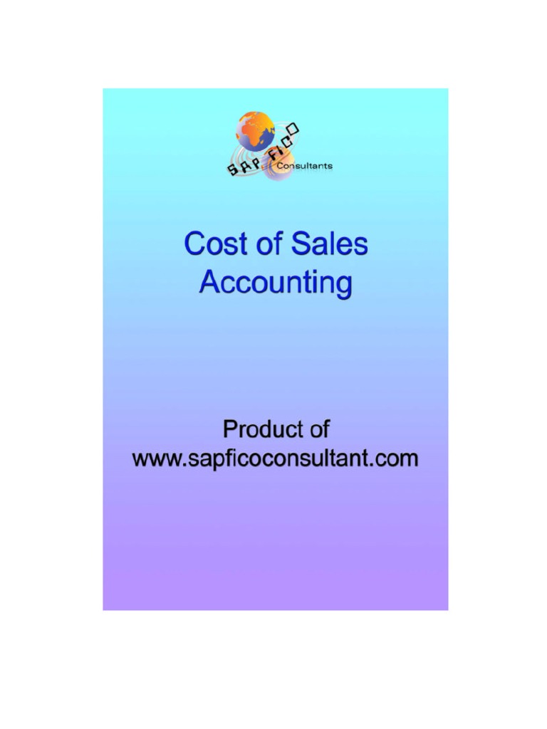 Cost of Sales Accounting Profit (Accounting) Debits And Credits