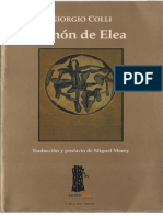 Zenón de Elea, De Giorgio Colli. Lecciones 1964-1965, Editorial Sexto Piso, Distrito Federal, 2006.