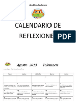 Calendario de Reflexiones Año Escolar 2013-2014