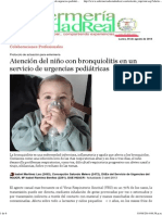 Atención Del Niño Con Bronquiolitis en Un Servicio de Urgencias Pediátricas