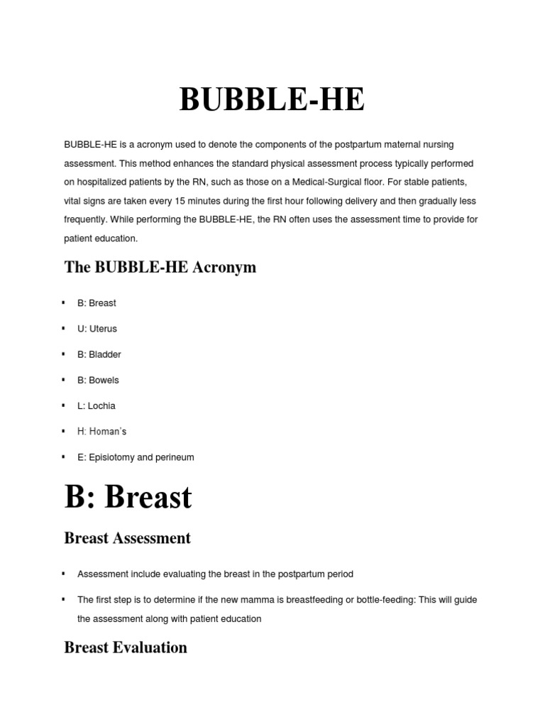 Bubble Postpartum Period Breastfeeding