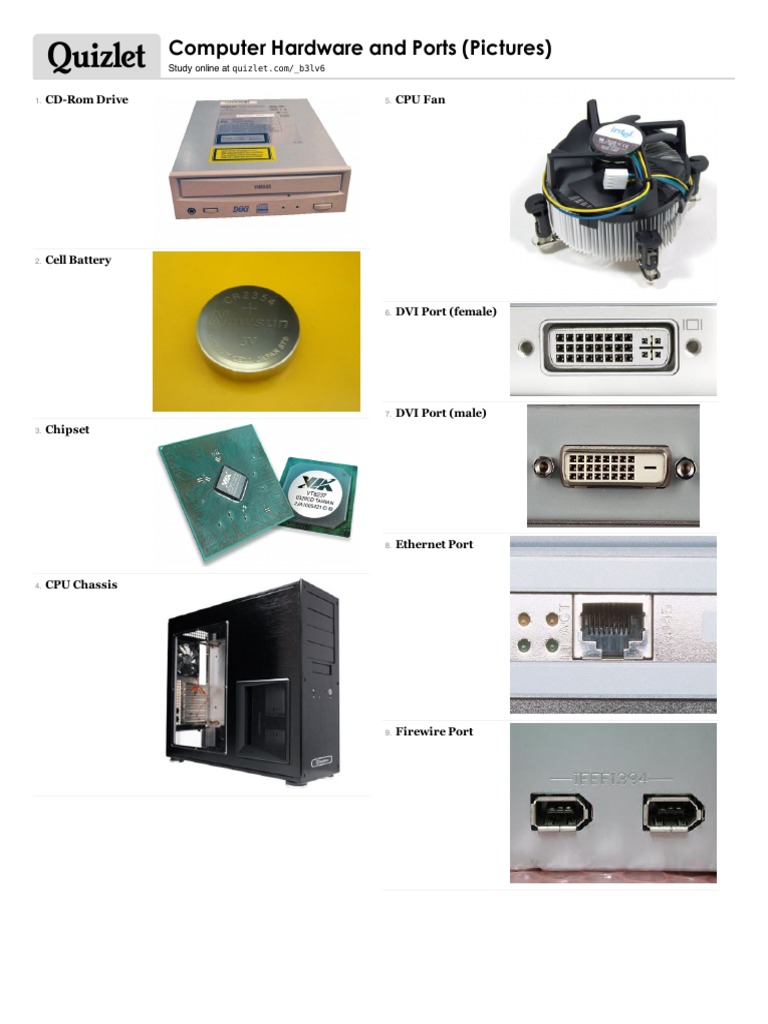 Computer Hardware Components Overview | PDF