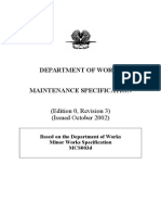 Dept of Works Road Maintenance Specification (Ed 0 Rev 3)