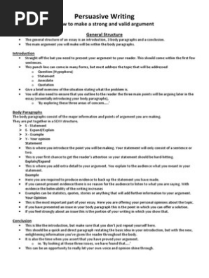 persuasive writing