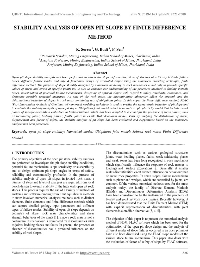 Open Pit Slope Stability Analysis | PDF | Strength Of Materials | Materials
