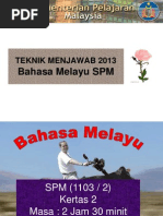 Teknik Menjawab BM SPM Kertas 2 2013