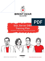 SQL Server DBA Training Plan 1 PDF