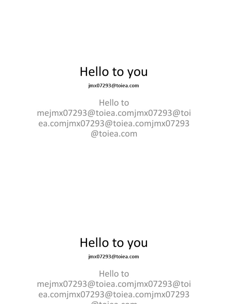 Repeated Email Greetings | PDF