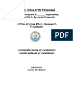 PhD Research Proposal Template