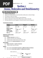 Download Section 1 Atoms molecules and Stoichiometry by api-3734333 SN23588669 doc pdf