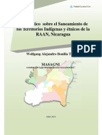 Diagnostico Del Saneamiento de Los Territorios Indígenas y Étnicos de La RAAN, Nicaragua