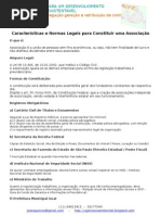 Características e Normas Legais Para Constituir uma Associação