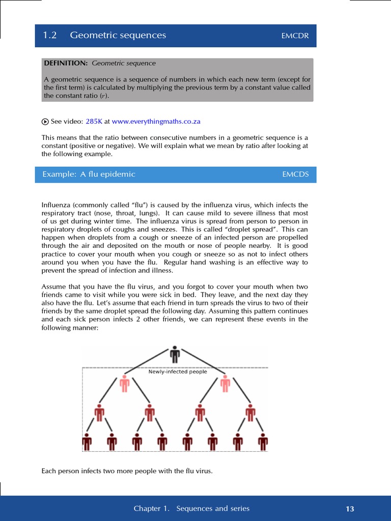 Real-Life Geometric Sequence Example | PDF | Influenza | Public Health