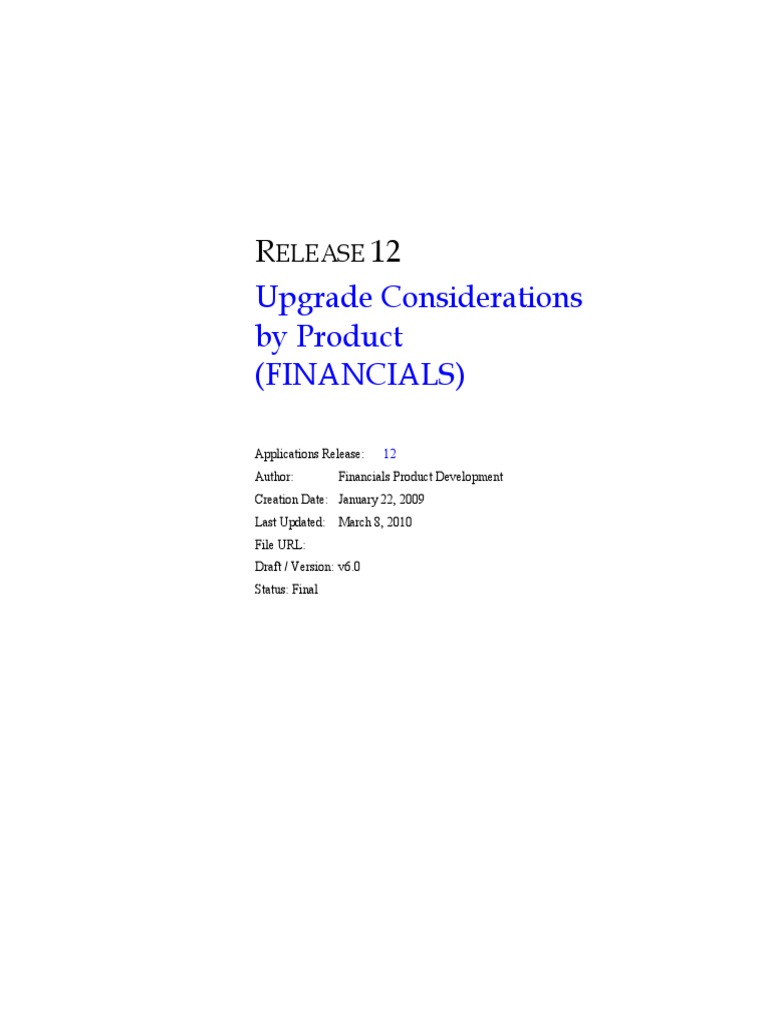 Pre Upgrade Check List For Oracle Financials | PDF | Oracle Database ...