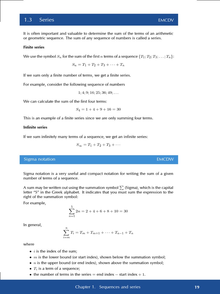 Understanding Finite and Infinite Series | PDF | Teaching Methods ...
