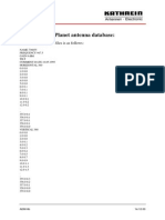 Description of Planet Antenna Database