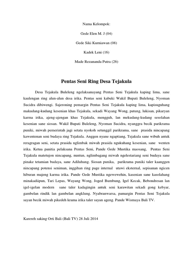 Orti Bali Pdf