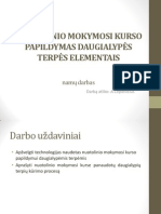 Nuotolinio Mokymosi Kurso Papildymas Daugialypės Terpės Elementais Aidas Čeplevičius