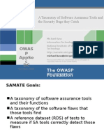 Owas P Appse C DC: A Taxonomy of Software Assurance Tools and The Security Bugs They Catch